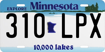 MN license plate 310LPX