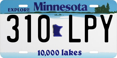 MN license plate 310LPY
