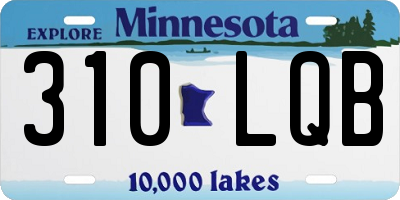 MN license plate 310LQB