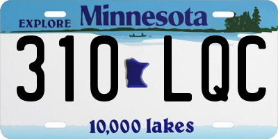 MN license plate 310LQC