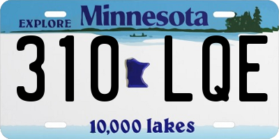 MN license plate 310LQE