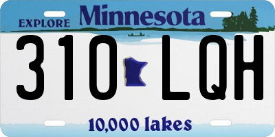 MN license plate 310LQH