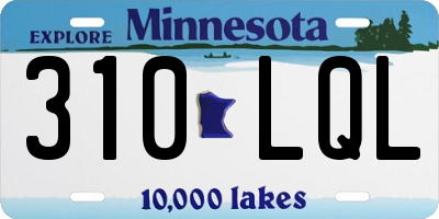 MN license plate 310LQL