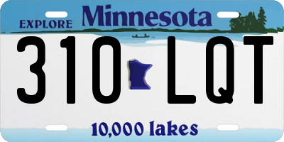 MN license plate 310LQT