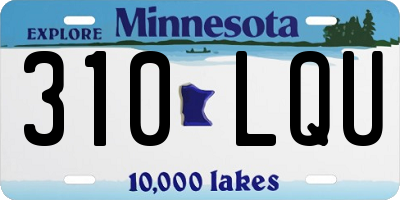 MN license plate 310LQU