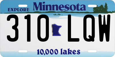 MN license plate 310LQW