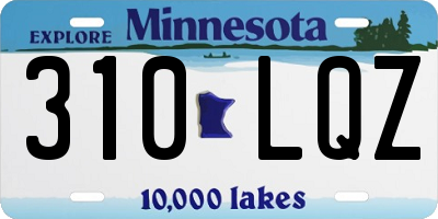 MN license plate 310LQZ