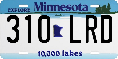 MN license plate 310LRD
