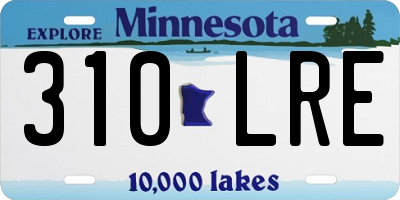 MN license plate 310LRE