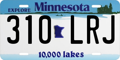 MN license plate 310LRJ