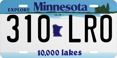 MN license plate 310LRO