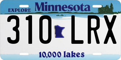 MN license plate 310LRX