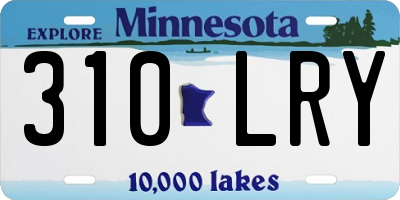 MN license plate 310LRY