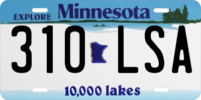 MN license plate 310LSA