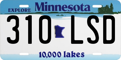 MN license plate 310LSD