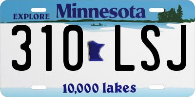 MN license plate 310LSJ