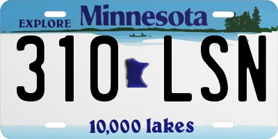 MN license plate 310LSN