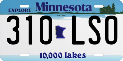 MN license plate 310LSO