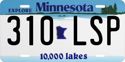 MN license plate 310LSP