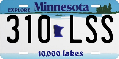 MN license plate 310LSS