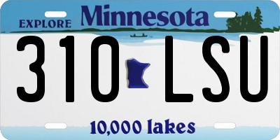 MN license plate 310LSU