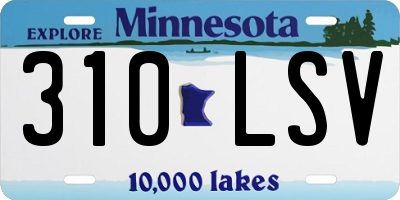 MN license plate 310LSV