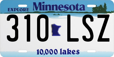 MN license plate 310LSZ