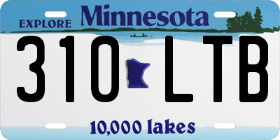 MN license plate 310LTB