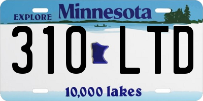 MN license plate 310LTD
