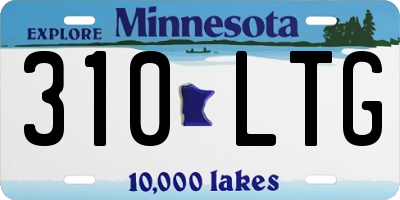 MN license plate 310LTG