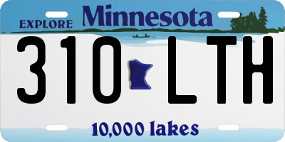 MN license plate 310LTH