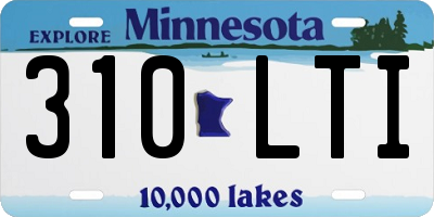 MN license plate 310LTI