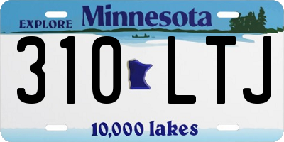 MN license plate 310LTJ
