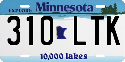 MN license plate 310LTK