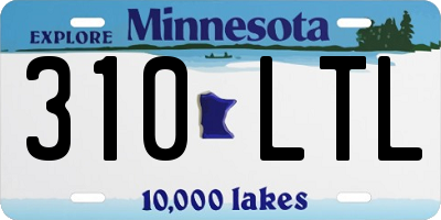 MN license plate 310LTL