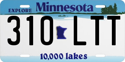MN license plate 310LTT