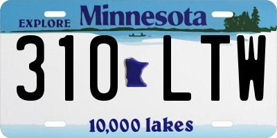 MN license plate 310LTW