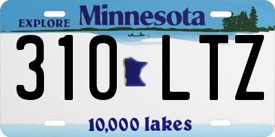 MN license plate 310LTZ