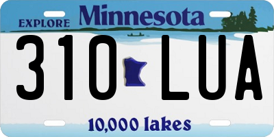 MN license plate 310LUA