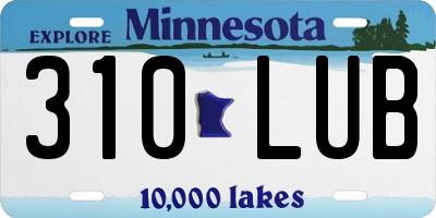 MN license plate 310LUB