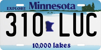MN license plate 310LUC