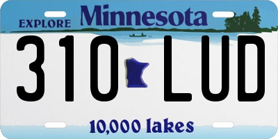 MN license plate 310LUD