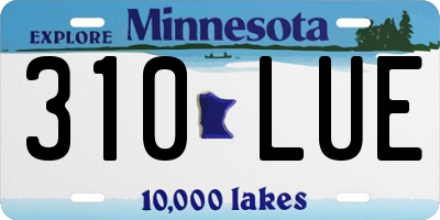 MN license plate 310LUE