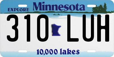 MN license plate 310LUH