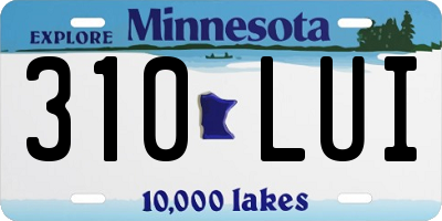 MN license plate 310LUI
