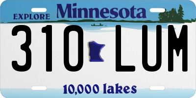 MN license plate 310LUM