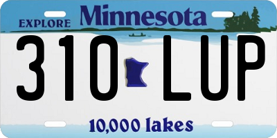 MN license plate 310LUP