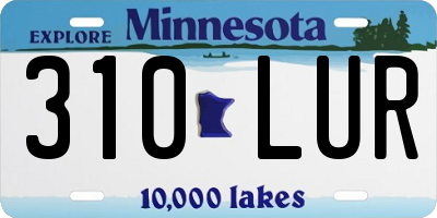 MN license plate 310LUR