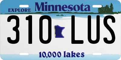 MN license plate 310LUS