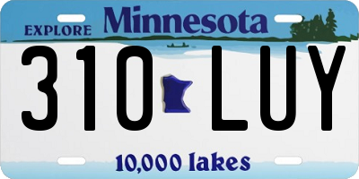 MN license plate 310LUY